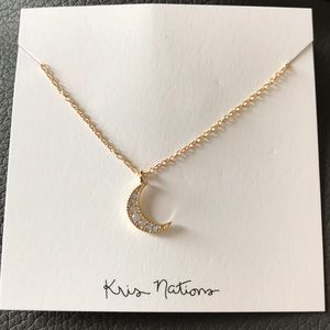 Kris Nations opalescent moon necklace